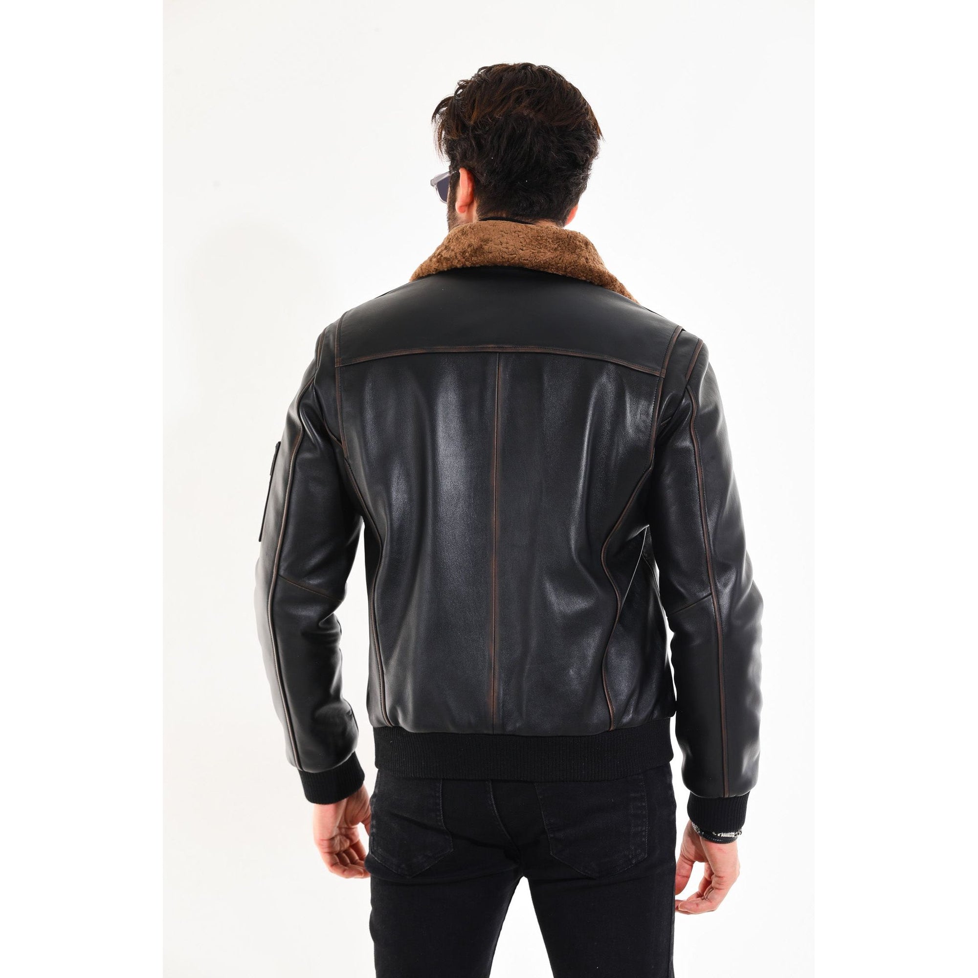 The Northway Vintage Black Lambskin Men Leather Jacket