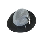 Men's Milani Straw Braided Fedora Hat Soft Crushable FDS-006 Black/White