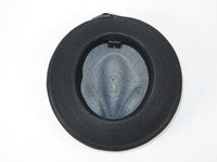 Men's Milani Straw Braided Fedora Hat Soft Crushable FDS-006 Black/White