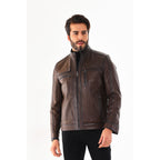 The Rossi Dark Brown Leather Men Jacket