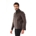 The Rossi Dark Brown Leather Men Jacket