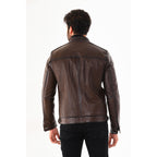 The Rossi Dark Brown Leather Men Jacket