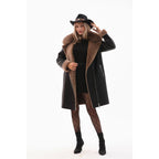 Vinci The Onyx Caramel Shearling & Fox Fur Leather Women Jacket