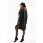 Vinci The Onyx Caramel Shearling & Fox Fur Leather Women Jacket
