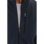 Vinci The Como Navy Blue Leather Bomber Jacket