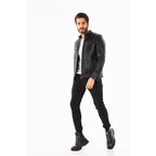 Vinci The Rossi Black Leather Men Jacket