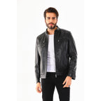 Vinci The Rossi Black Leather Men Jacket