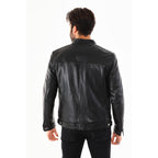 Vinci The Rossi Black Leather Men Jacket
