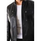 Vinci The Rossi Black Leather Men Jacket