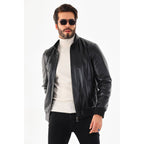 Monza Vintage Black Lambskin Men Leather Jacket