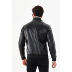 Monza Vintage Black Lambskin Men Leather Jacket