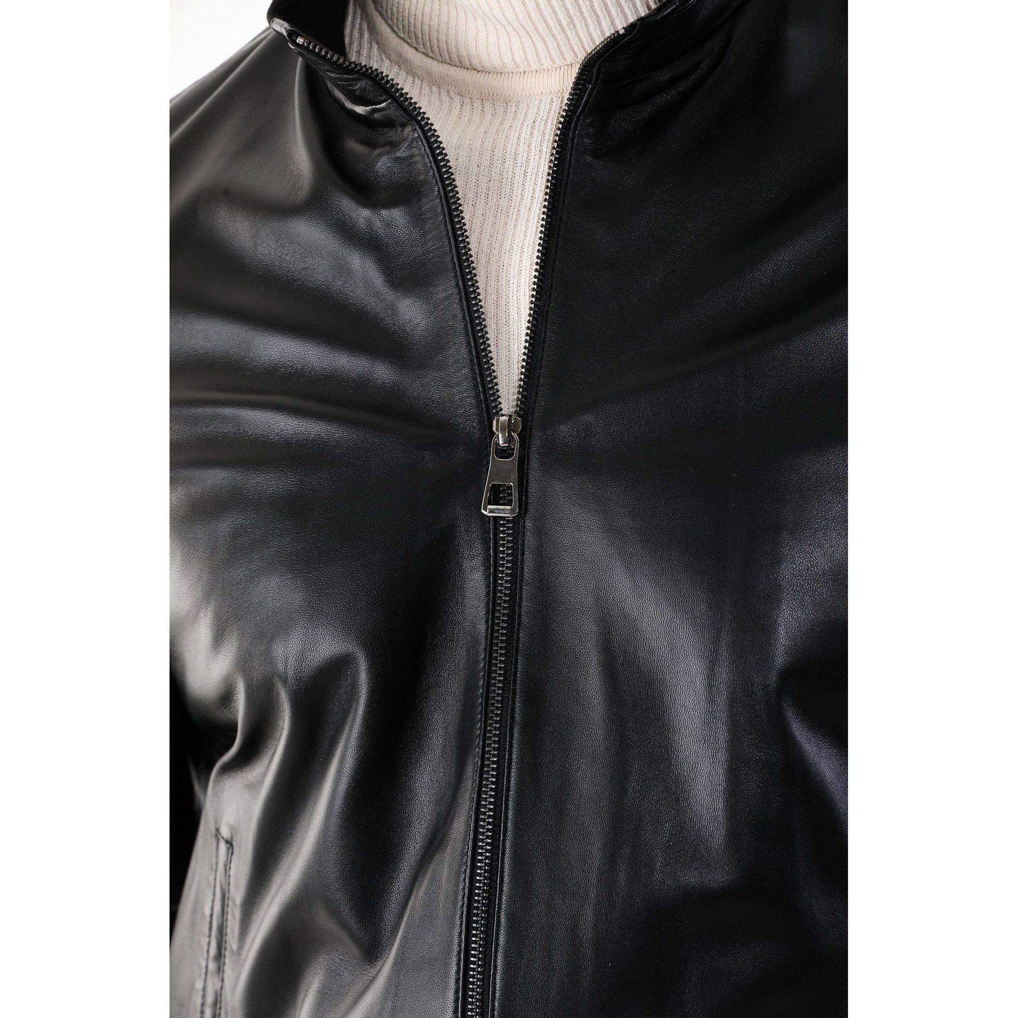 Monza Vintage Black Lambskin Men Leather Jacket