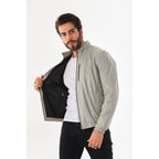The Como Reversible Cream & Black Leather Bomber Jacket