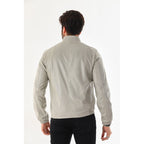 The Como Reversible Cream & Black Leather Bomber Jacket