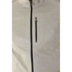 The Como Reversible Cream & Black Leather Bomber Jacket