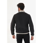 The Como Reversible Cream & Black Leather Bomber Jacket