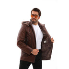 Vinci The Bergamo Brown Shearling Leather Men Jacket
