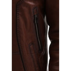 Vinci The Bergamo Brown Shearling Leather Men Jacket