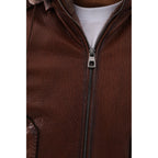 Vinci The Bergamo Brown Shearling Leather Men Jacket