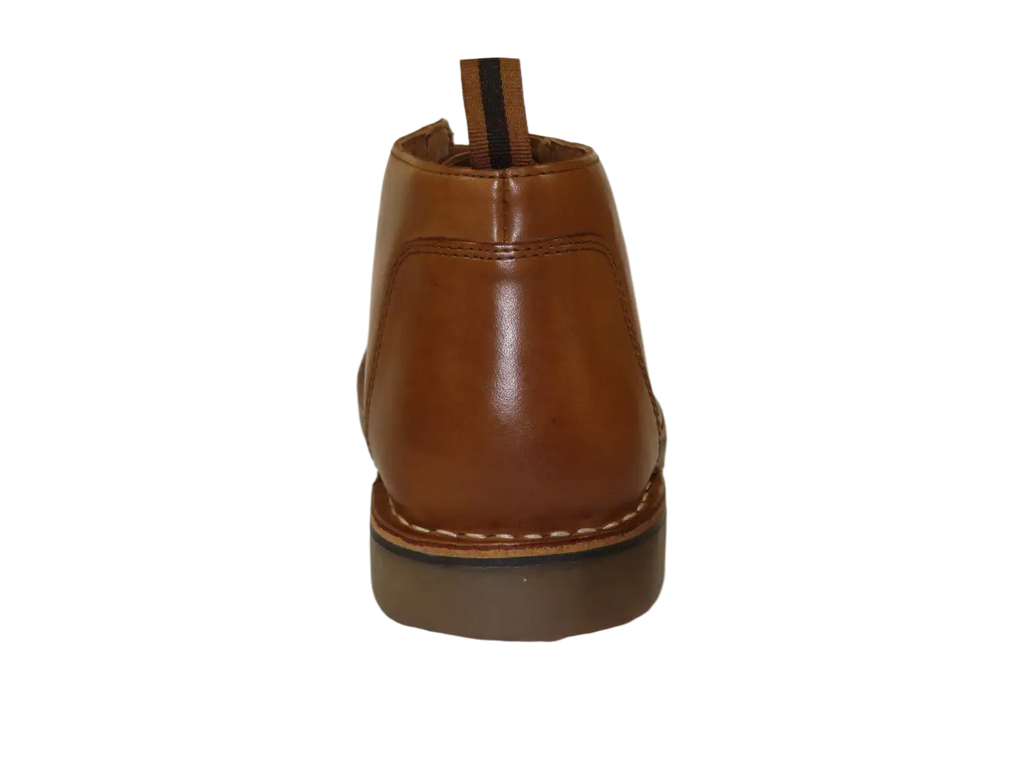 Men's Steve Madden Chuka Comfort Boot Soft Leather Lace up Harros Tan