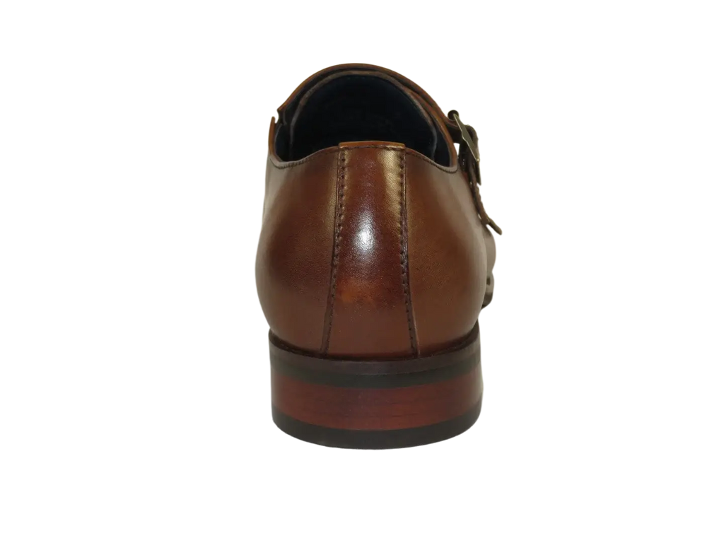 Men's Shoes STEVE MADDEN Leather upper Double Buckle Cap Toe TEON Tan