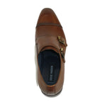 Men's Shoes STEVE MADDEN Leather upper Double Buckle Cap Toe TEON Tan