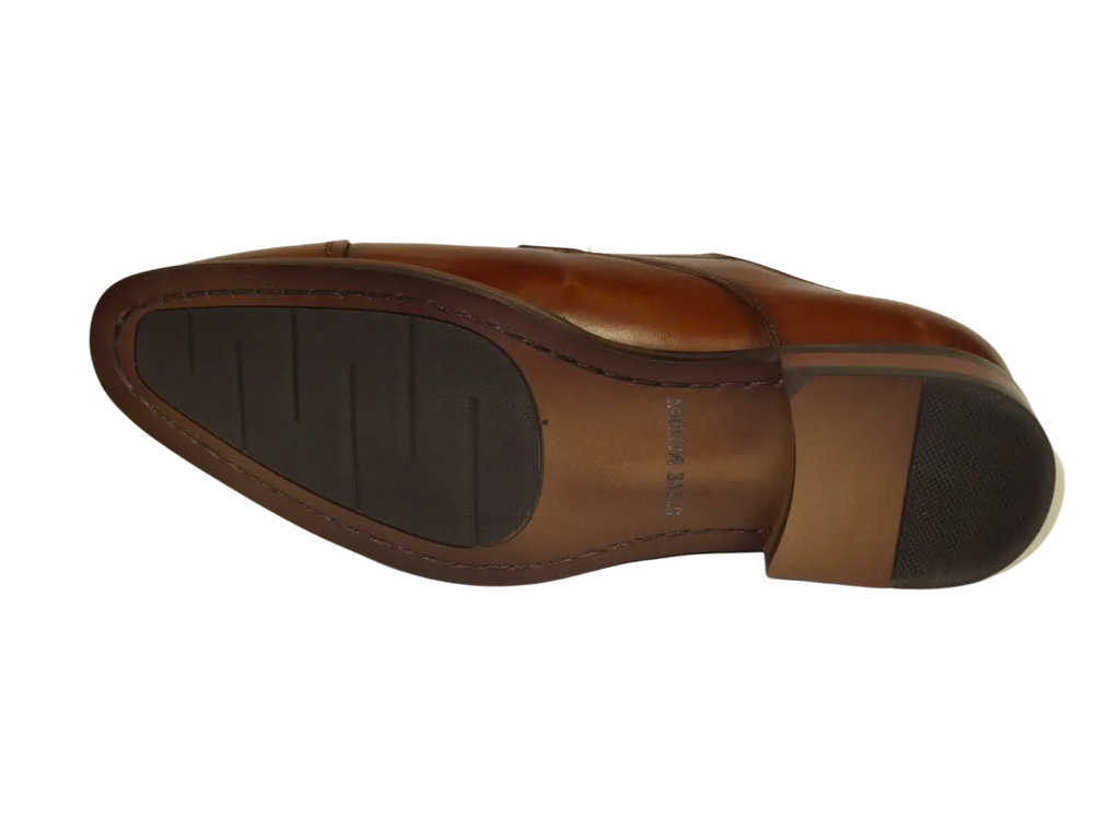 Men's Shoes STEVE MADDEN Leather upper Double Buckle Cap Toe TEON Tan