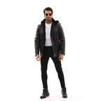 The Bergamo Black Shearling Leather Men Jacket