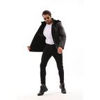 The Bergamo Black Shearling Leather Men Jacket