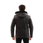 The Bergamo Black Shearling Leather Men Jacket