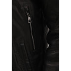 The Bergamo Black Shearling Leather Men Jacket