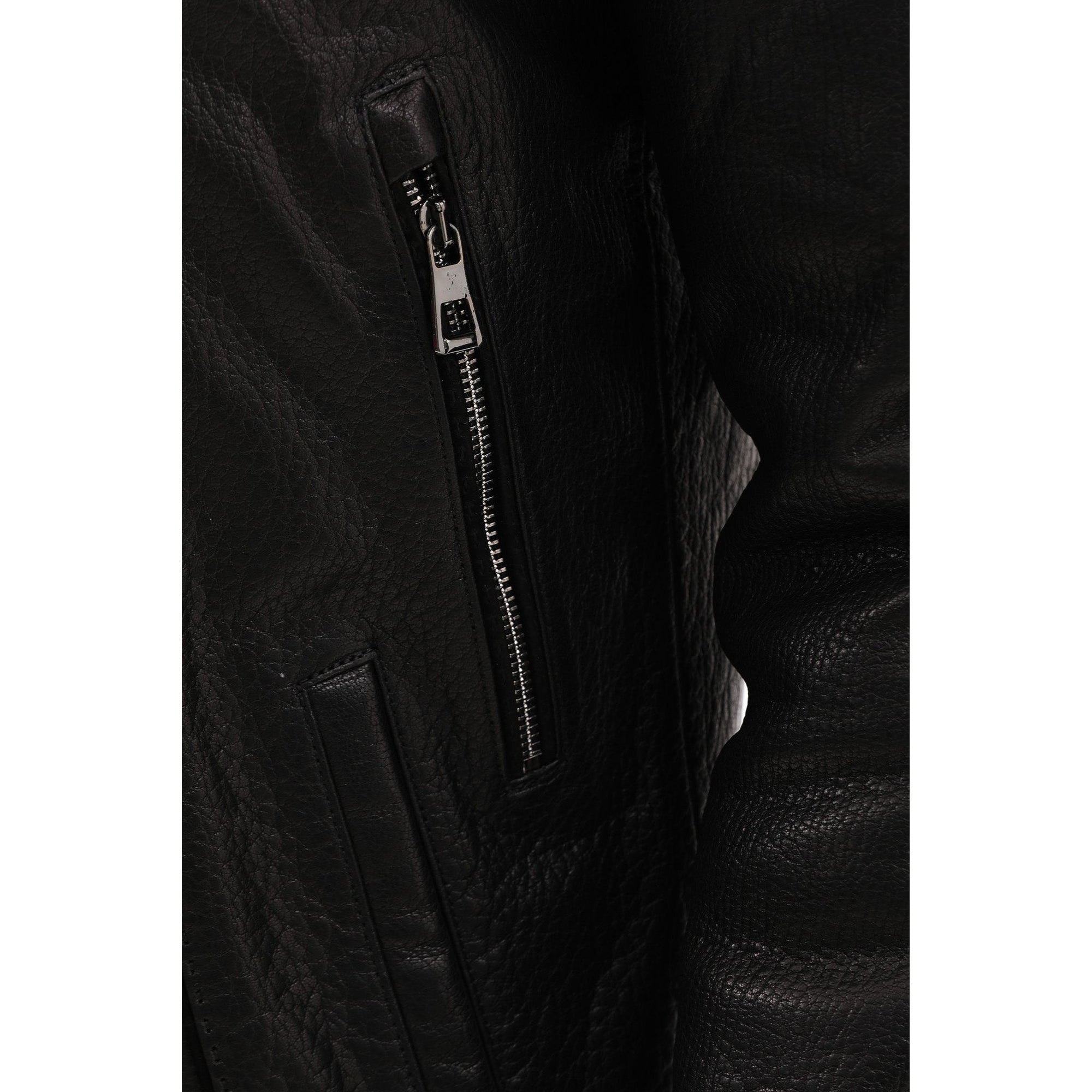 The Bergamo Black Shearling Leather Men Jacket