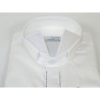 Men CEREMONIA Tuxedo Shirt Rhinestone 100% Cotton Turkey #stn 133 White Wing tip
