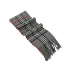J.Valintin Unisex Plaid Scarf Soft Feel Acrylic Fashion Design #Scarf5 Gray