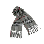 J.Valintin Unisex Plaid Scarf Soft Feel Acrylic Fashion Design #Scarf5 Gray