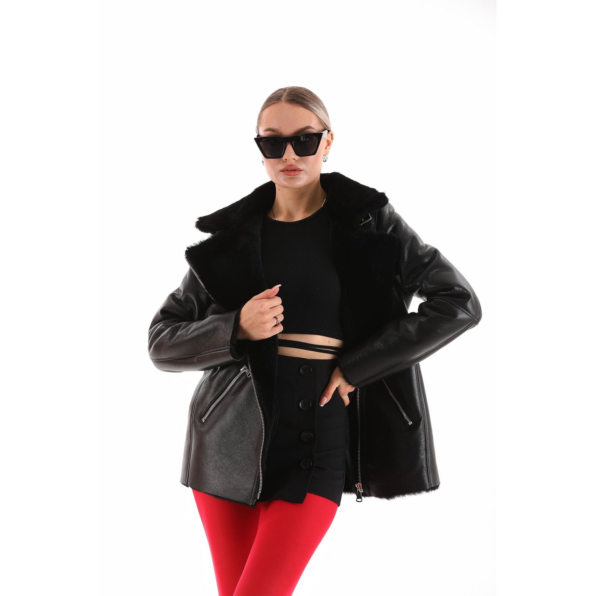 The Prague Black Leather Women Jacket