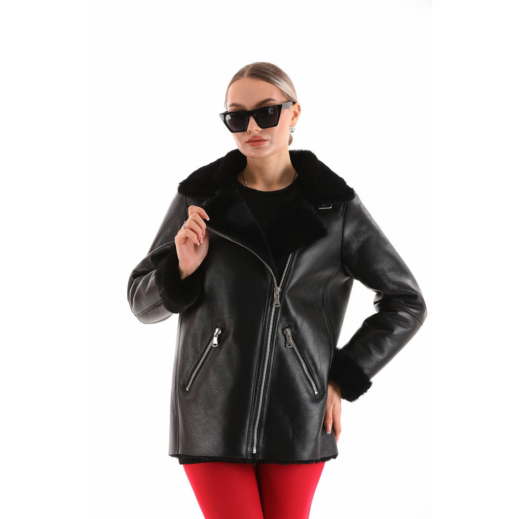 The Prague Black Leather Women Jacket