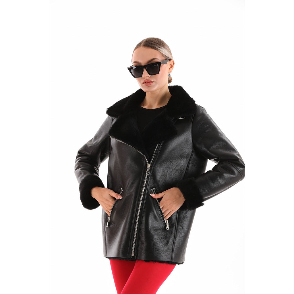 The Prague Black Leather Women Jacket