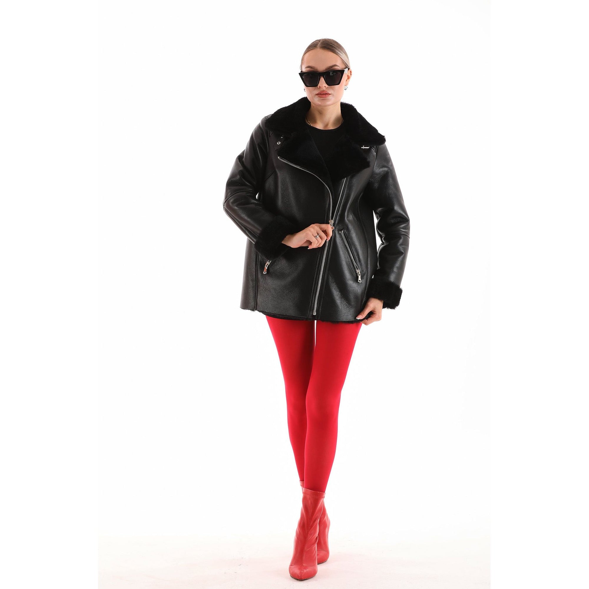The Prague Black Leather Women Jacket