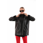 The Prague Black Leather Women Jacket