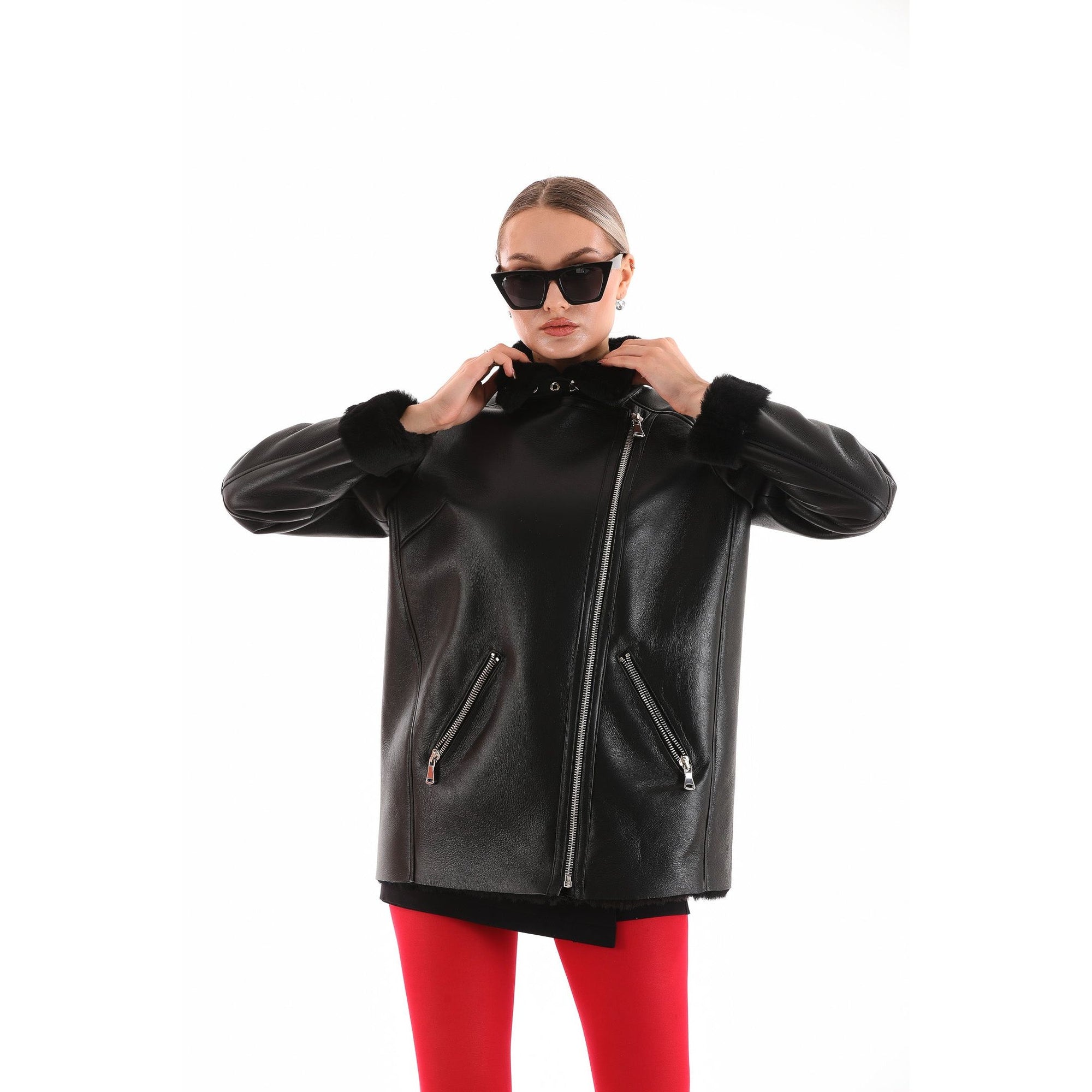 The Prague Black Leather Women Jacket