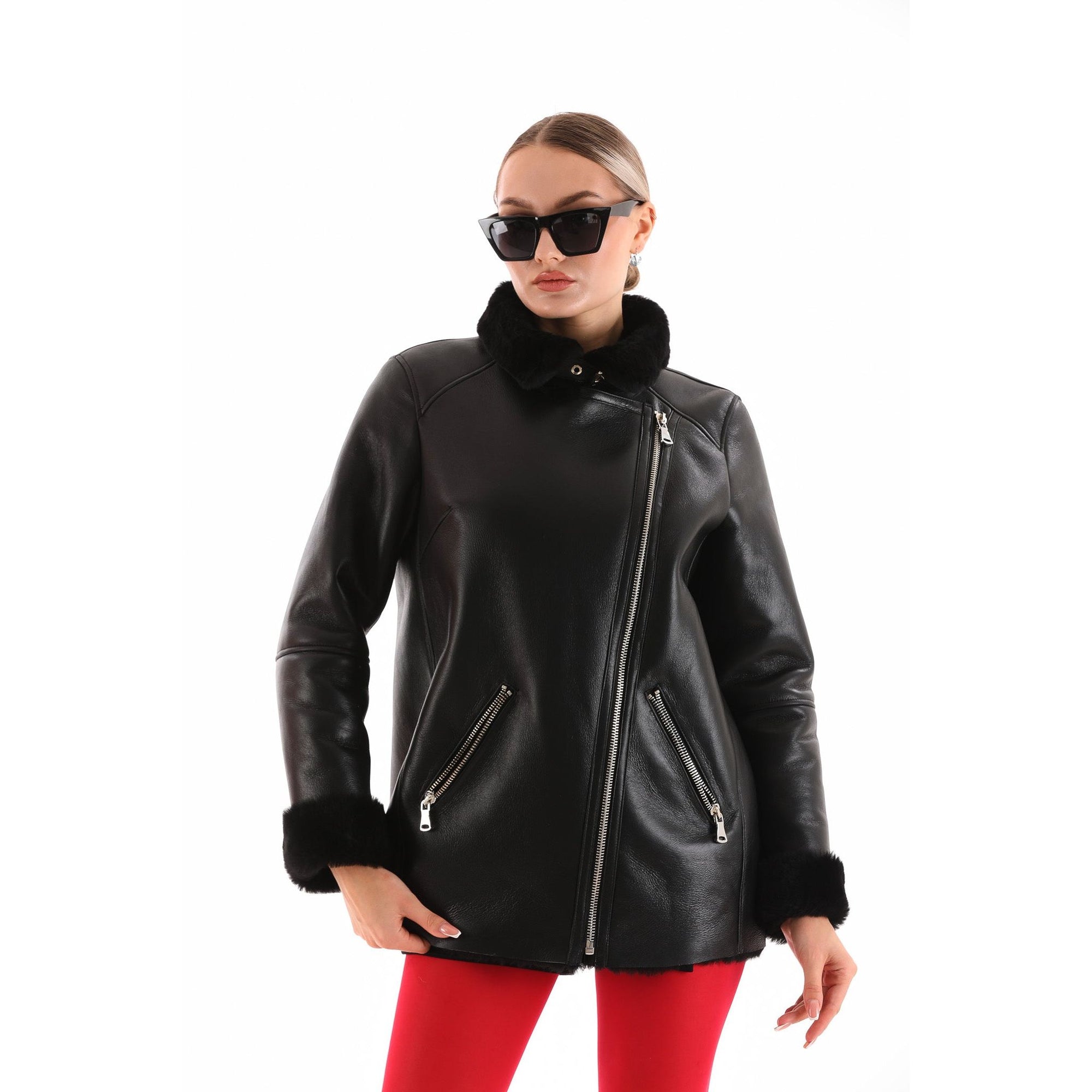 The Prague Black Leather Women Jacket