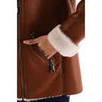 The Prague Tan Leather Women Jacket
