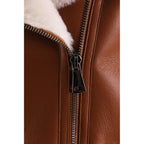 The Prague Tan Leather Women Jacket