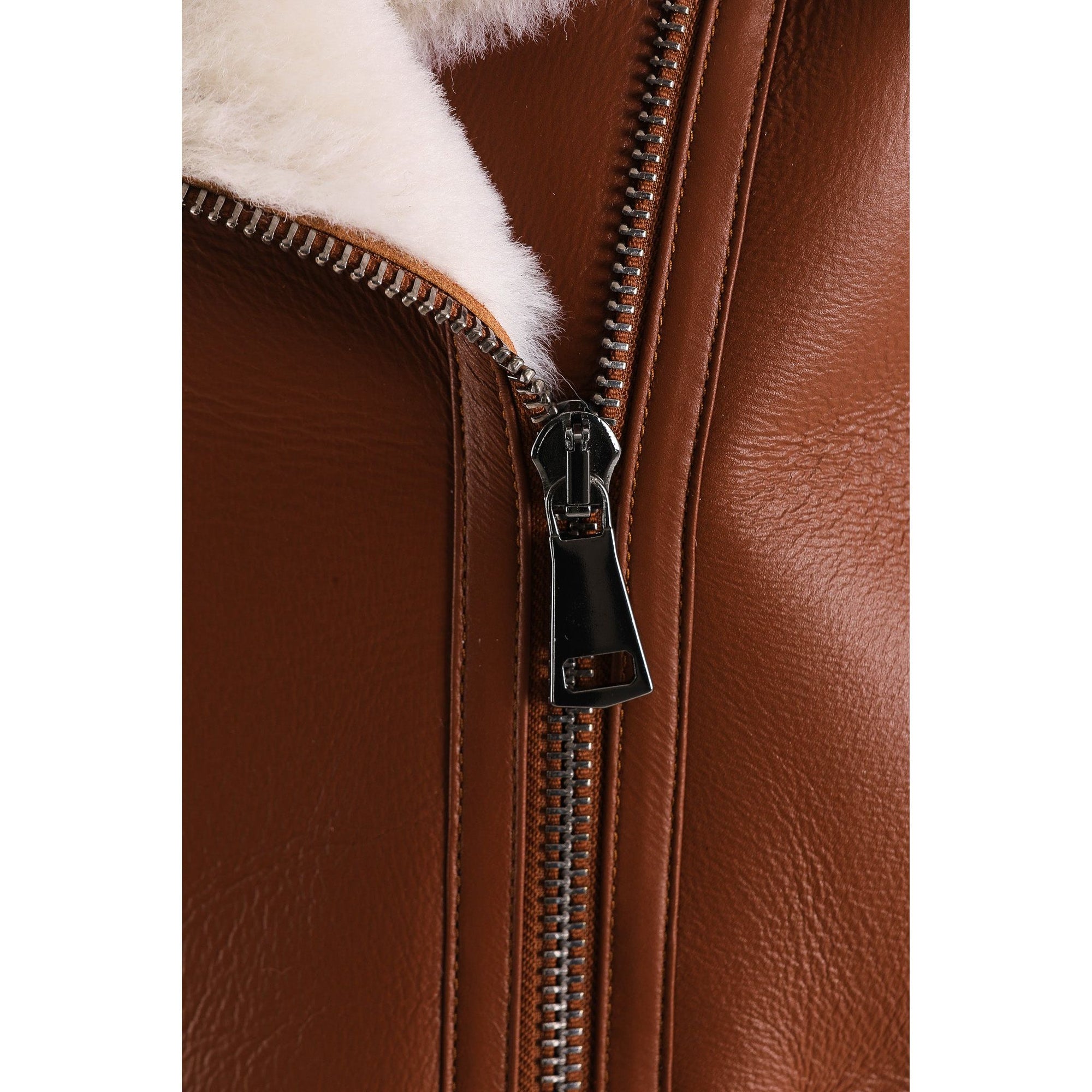 The Prague Tan Leather Women Jacket