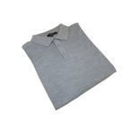 Mens PRINCELY Soft Merinos Wool Sweater Knits Light Weight Polo 1011-40 Lt Gray