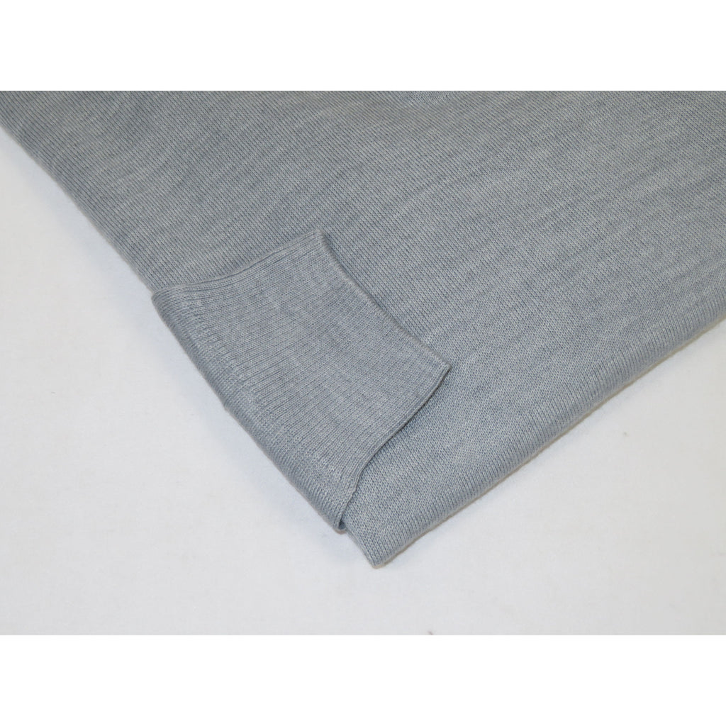 Mens PRINCELY Soft Merinos Wool Sweater Knits Light Weight Polo 1011-40 Lt Gray