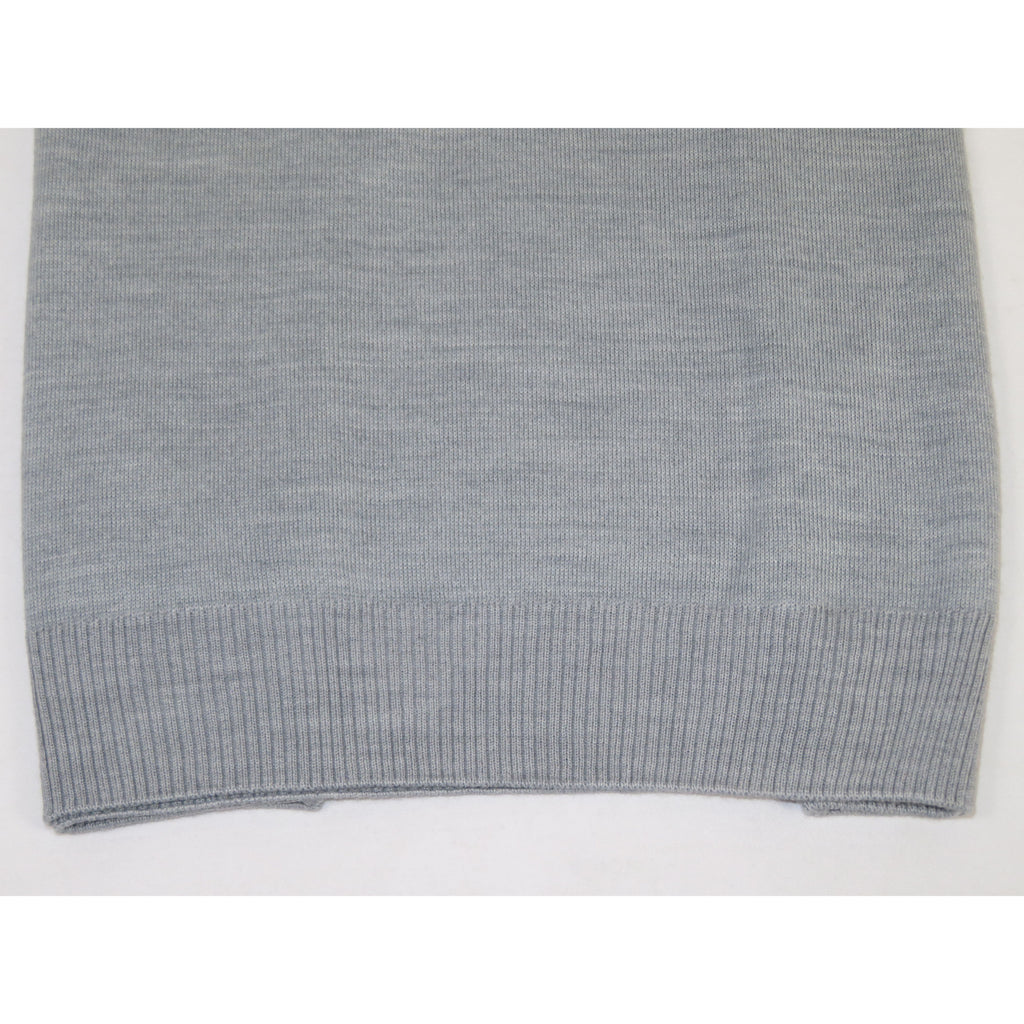 Mens PRINCELY Soft Merinos Wool Sweater Knits Light Weight Polo 1011-40 Lt Gray