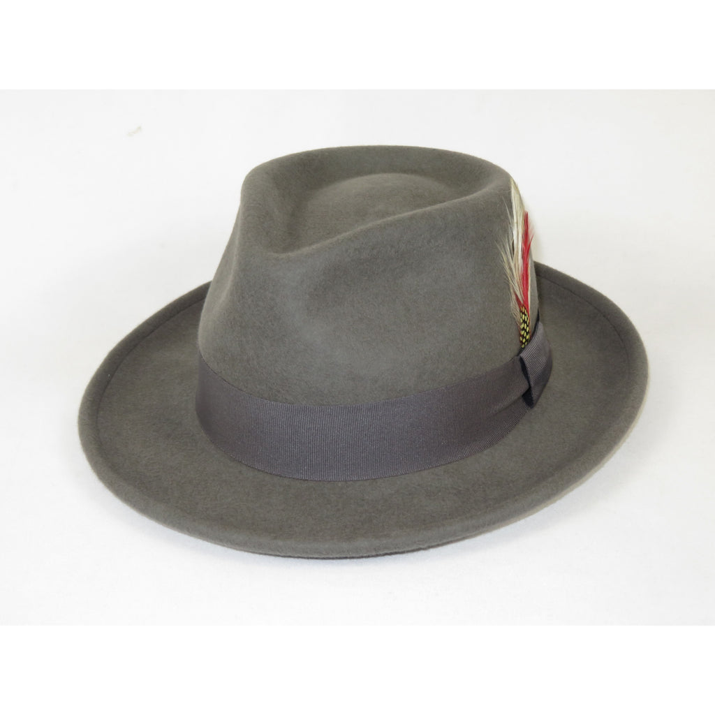 Men's Broner Wool Hat Classic Soft Fedora STREETWISE 73-043 Steel Grey