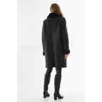 Vinci The Onyx Black Shearling & Fox Fur Leather Women Jacket